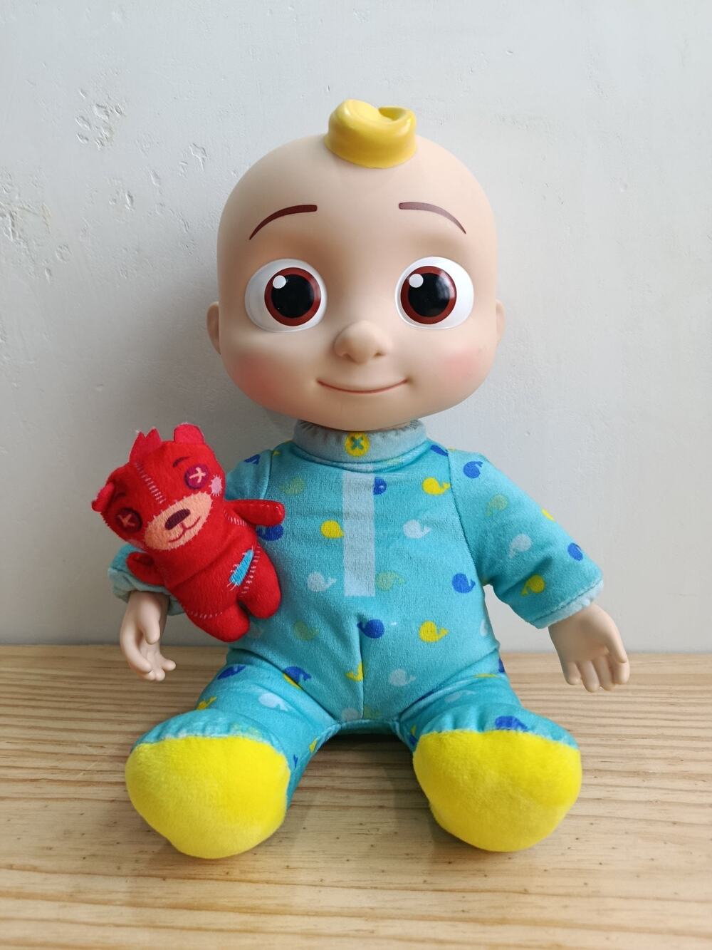 Cocomelon JJ Interactive Doll with Red Teddy Bear Plush Toy – Authentic 2021